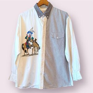 KARMAN Looney Tunes Western Collection Vintage 1994 Bug Bunny Button Down Shirt